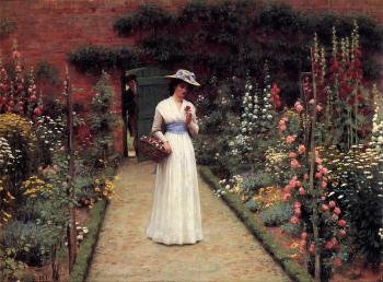 埃德矇 佈萊爾 萊頓 Lady in a Garden